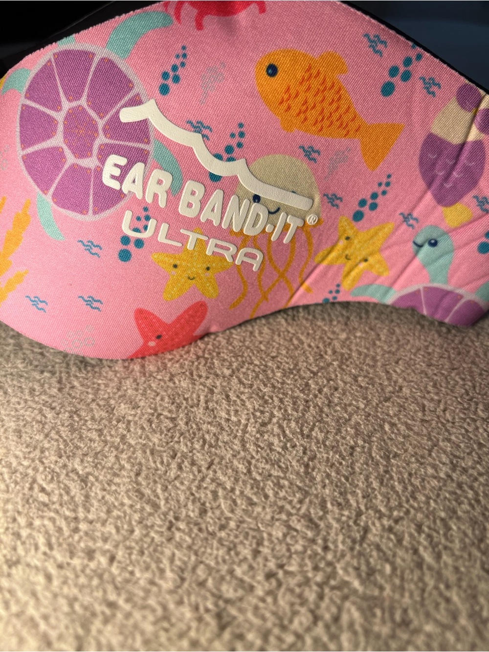 Ultra Kids Ear Band - Pink Ocean Print
